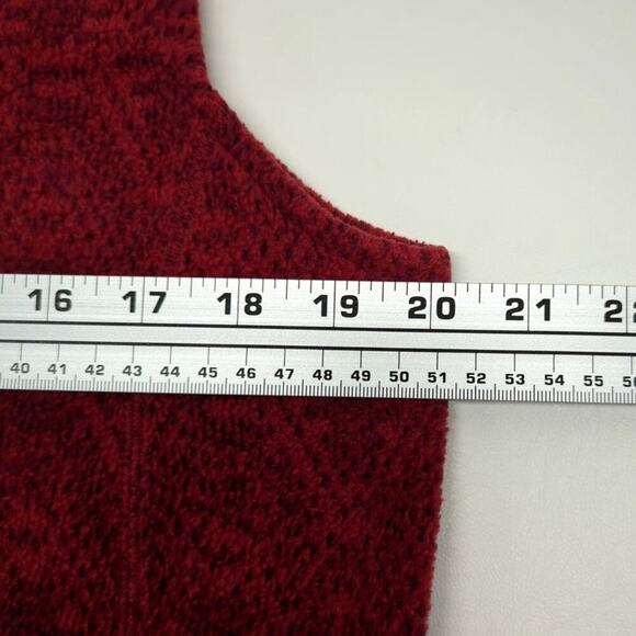 Woolrich Full Zip Fleece Vest Women's Medium Red Mock Neck Outdoor Winter - Picture 7 of 8